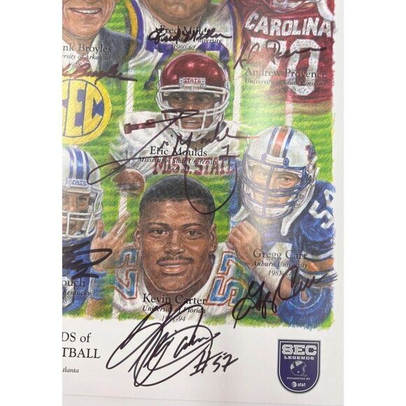 Autographed Legends Of SEC Football 2010 Print Complete 12 Signatures JSA COA - Picture 5 of 8